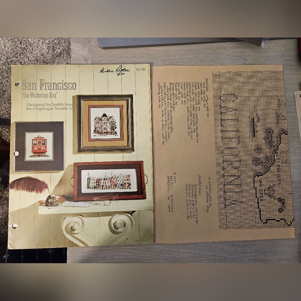 San Francisco California Counted Cross Stitch California Map Charts